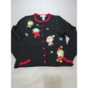 Womens large Tiara International Cristmas Collection sweater Large